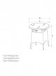 2-Seater Garden Bistro Table, Natural